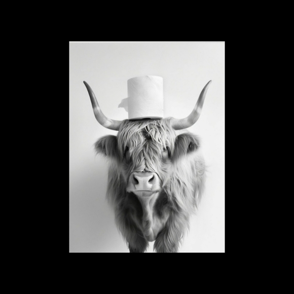 Funny Animal Bathroom Wall Art Prints 8"x10" Black & White NWT - Picture 4 of 8